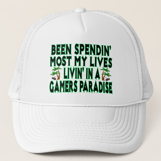 Boné Vidas da despesa no paraíso dos Gamers (Frente)