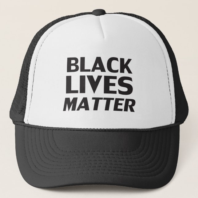 Boné Vidas Negras Importam a tipografia moderna negra b (Frente)