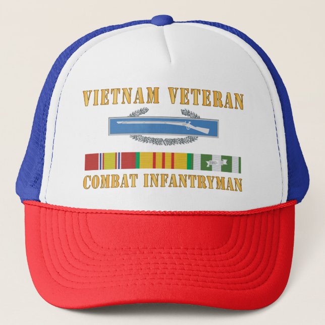 Boné Vietnã - Cbt Infantryman w CIB VN SVC (Frente)