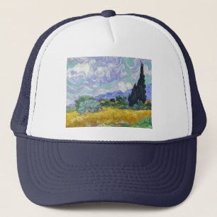Boné Vincent Van Gogh - Campo de Trigo com Ciprestes