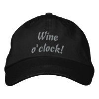 Vinho! Chapéu bordado engraçado