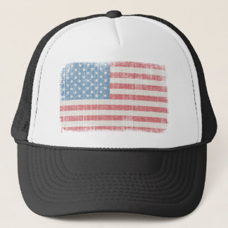 Boné Vintage American Flag Trucker Hat