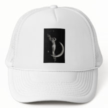 Vintage Art Nouveau Moon Girl