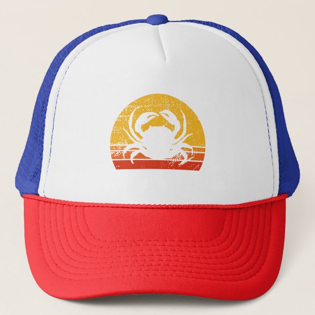 Boné Vintage Crab Lover Funny Crab Retro (Frente)