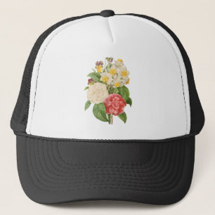 Boné Vintage Floral Camelia Daffodil Flowers por Redout