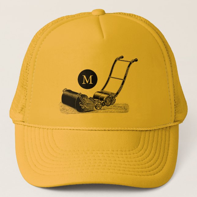 Boné VINTAGE ILLUSTRATION Lawn Mower Monograma Hat (Frente)