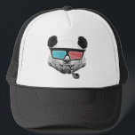 Boné Vintage panda 3-D<br><div class="desc">Este panda de camiseta é muito engraçado,  eu o criei em um espírito de vintagem com esses óculos 3D. Você terá muito sucesso e diversão com esta camiseta vintage!</div>
