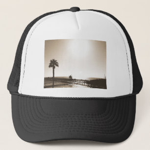 Boné vintage retrô píer de san clemente califórnia sépi