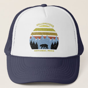 Boné Vintage Retro Yellowstone National Park Bear