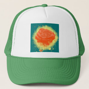 Boné Vintage Rosa vermelha Fine Art