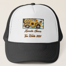 Vintage Sunflower Trucker. Harris - Walz 2024