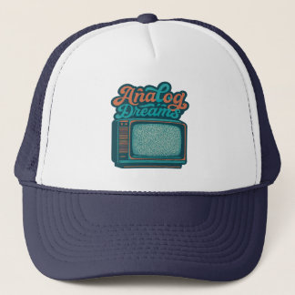 Boné Vintage TV Retro Art – "Analog Dreams" Trucker Hat