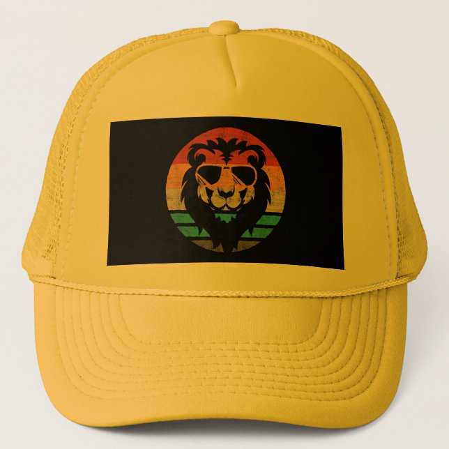Boné Vintagem do estilo Leão Retro (Frente)