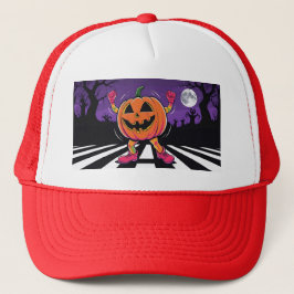 Boné Vira-me Jack-o-lanterno Trucker Hat