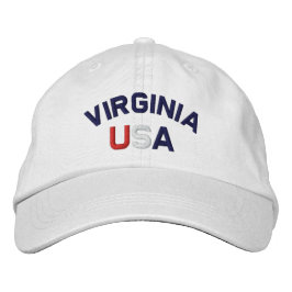 Boné Virginia USA Embroiderado White Hat