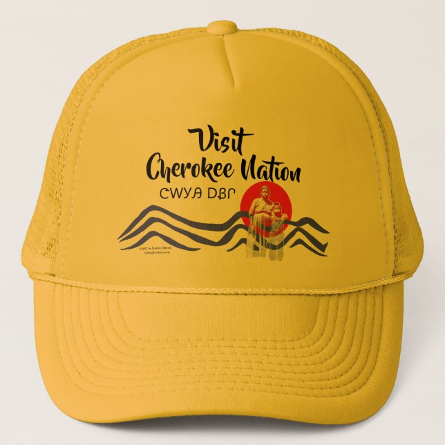 Boné Visite Cherokee Nation Trucker Hat (Frente)