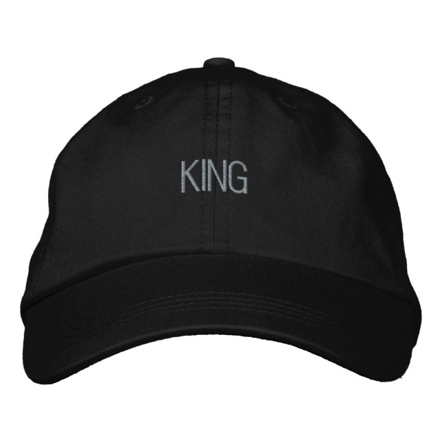 Boné Visor de Preto Bonito de Texto do KING (Frente)