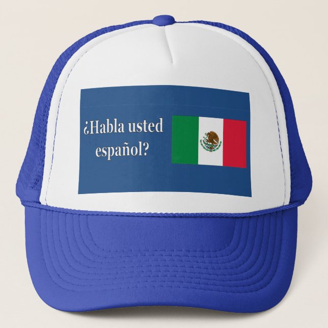 Boné Você fala espanhol? Em espanhol. Sinalizar wf (Frente)