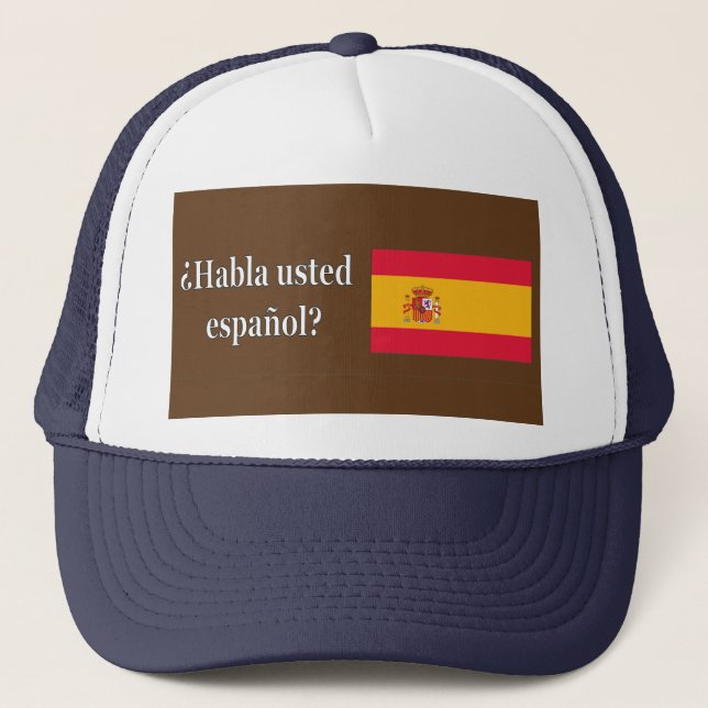 Boné Você fala espanhol? Em espanhol. Sinalizar wf (Frente)
