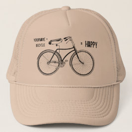 Boné Você mais a bicicleta iguala a bicicleta feliz das