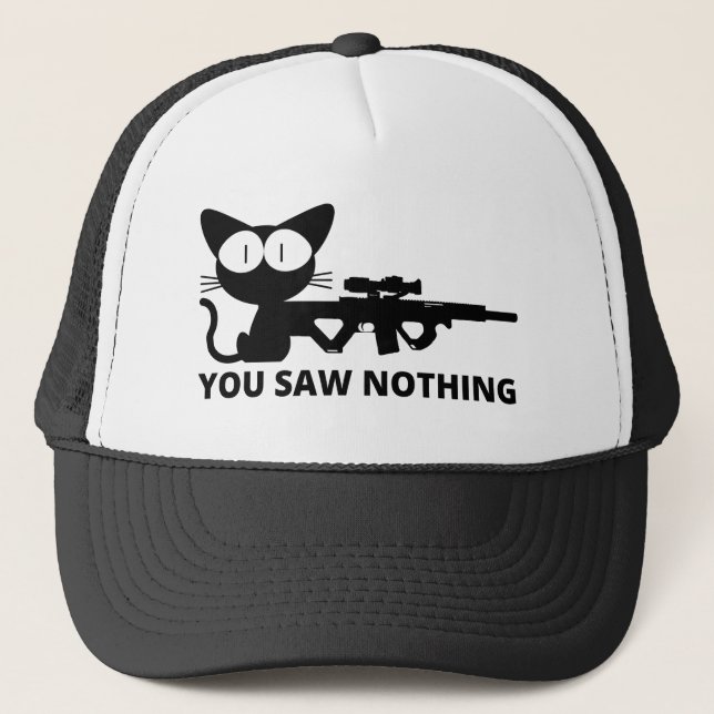 Boné Você Não Viu Nada Gato  (Frente)