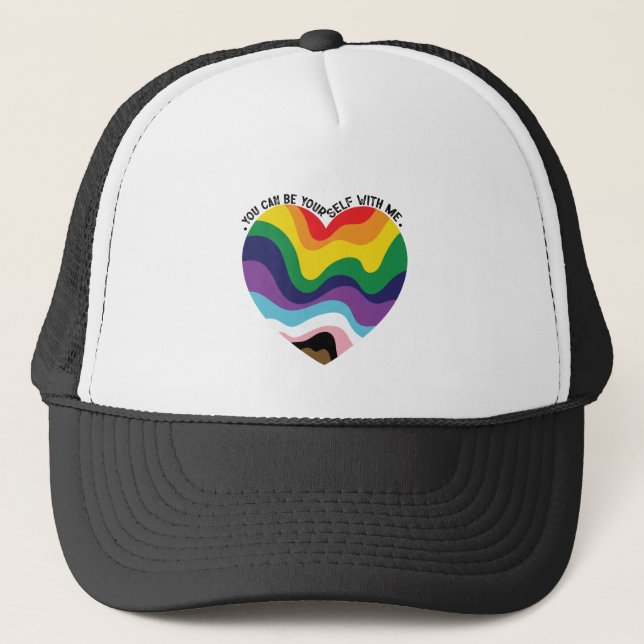 Boné Você Pode Ser Você Mesmo Comigo LGBT Transgênero G (Frente)