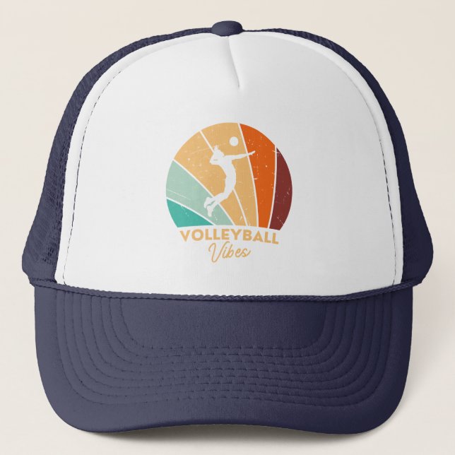 Boné Volei Vintage Retro Jogador de Volei (Frente)