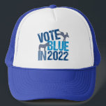Boné Votação: 22/2/2022<br><div class="desc">Vote Blue em 2022. Partido democrático legal que votou nas eleições a médio prazo. Um democrata elegante design de burro sobre o voto de hetero democrata nas eleições para tornar a América melhor. Os eleitores devem permanecer ativos nas corridas estaduais e locais.</div>