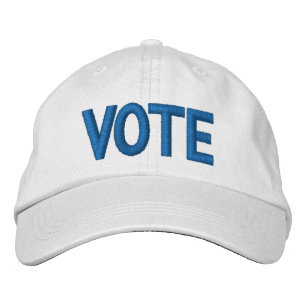 Boné Votação: texto azul branco