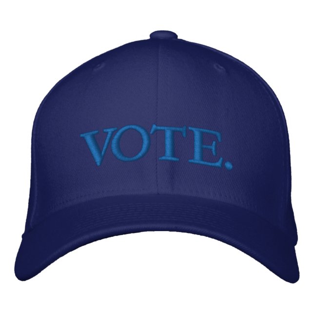 Boné Votar elegante moderno azul (Frente)