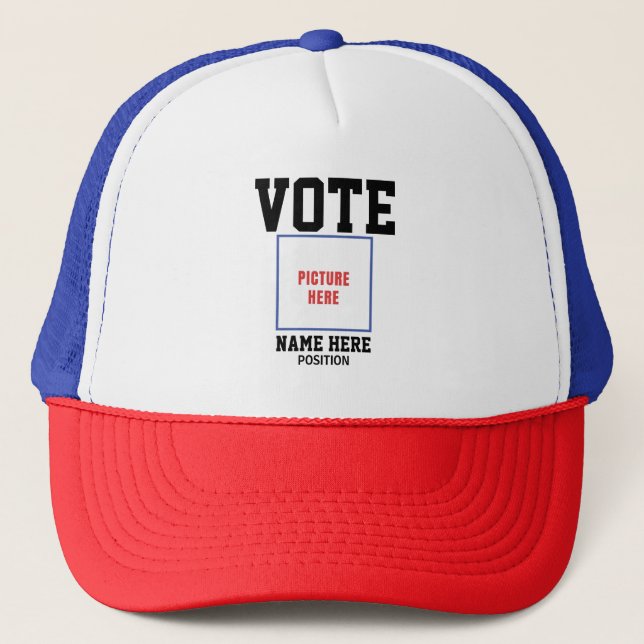 BONÉ VOTE FOTO PERSONALIZAR NOME (Frente)