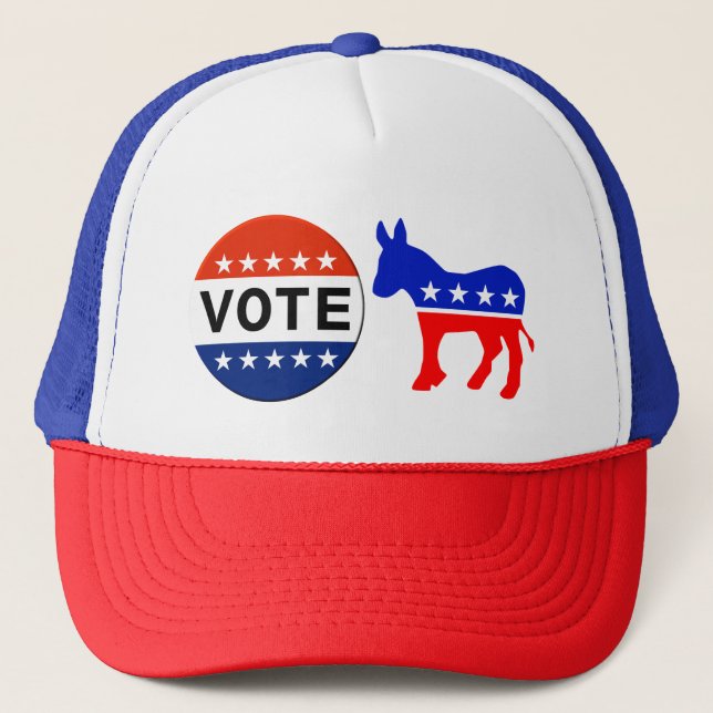 Boné Vote no Trucker Hat Democrático (Frente)