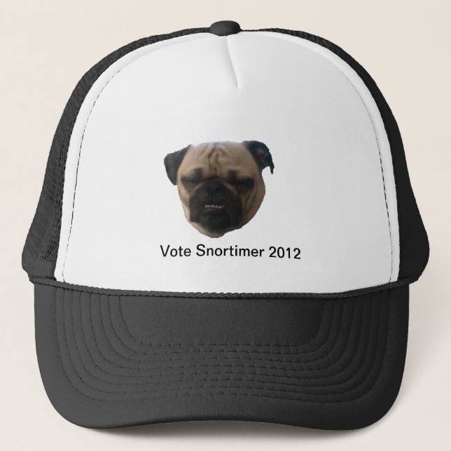 Boné Voto para Snortimer o chapéu do Pug (Frente)