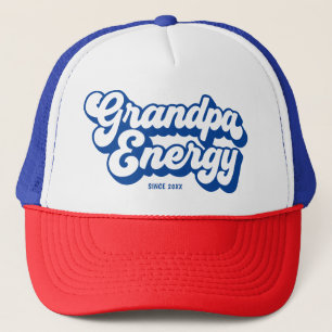 Boné Vovô Azul Energia Retro Desde Ano de Design