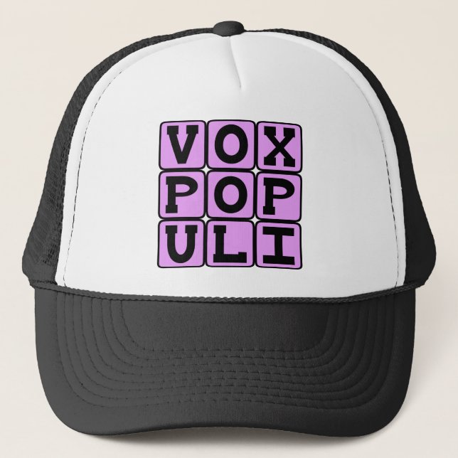 Boné Vox Populi, Voz do Homem Comum Frase em Latim (Frente)