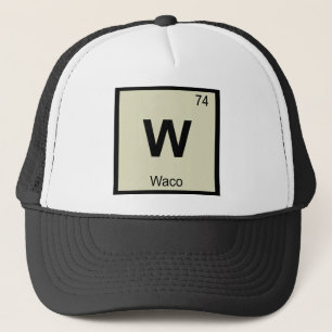 Boné W - Waco Texas Química Símbolo da Tabela Periódica