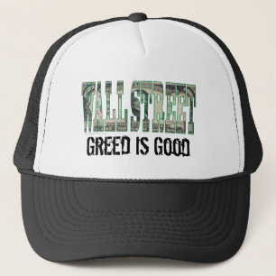 Boné Wall Street/ Greed é bom