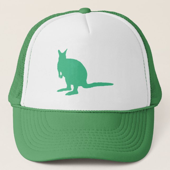 Boné Wallaby. Animal em verde. (Frente)