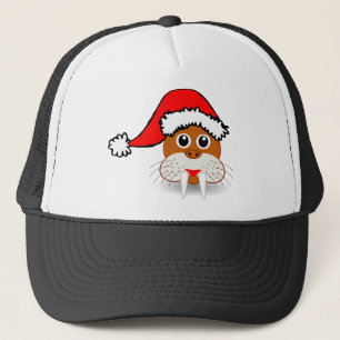 Boné Walrus Seal Presas Animal Natal Papai Noel