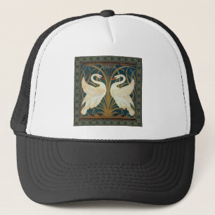 Boné Walter Crane Swan, Rush E Iris Art Nouveau