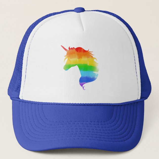 Boné Watercolor Rainbow Unicorn (Frente)