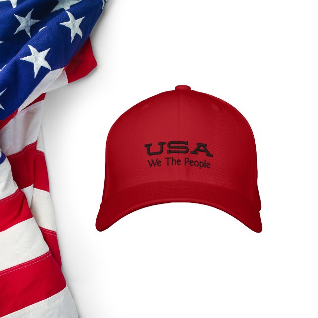 Boné We The Pessoas, USA with Initials (Nós somos as ,  (We The People, USA with Initials Embroidered Baseball Cap)