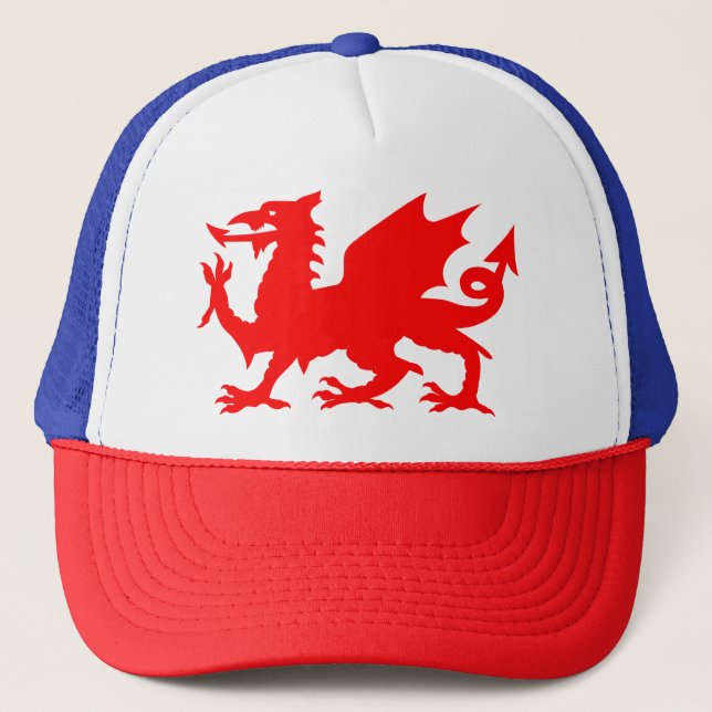 Boné Welsh Dragon Flag, Wales Dragon Flag, Inglaterra (Frente)