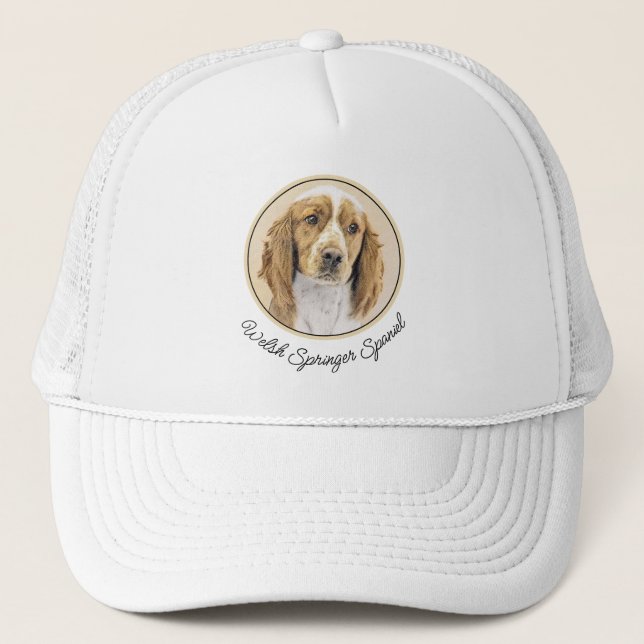 Boné Welsh Springer Spaniel Painting - Arte Original De (Frente)