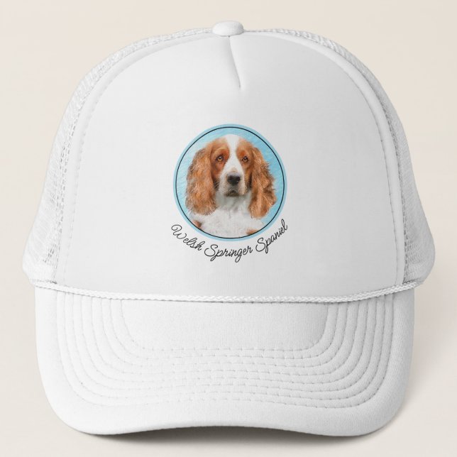 Boné Welsh Springer Spaniel Painting - Arte Original De (Frente)