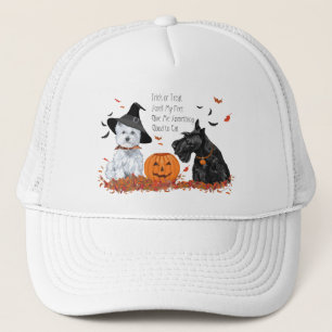 Boné Westie e Scottie no Halloween