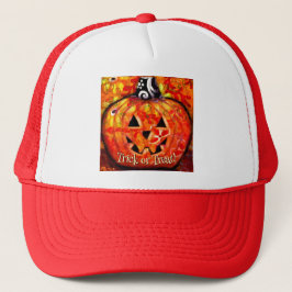 Boné Whimsical Abstract Jack O Lantern Personalized