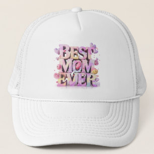 Boné *~* Whimsical Madre Day Hearts Flowers 3-d AP72