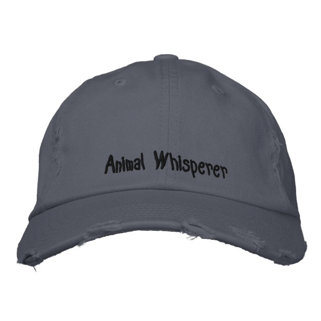 Boné Whisperer Animal Quote Rustic Scotland Blue Black (Frente)