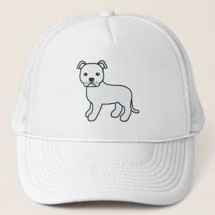 Boné White English Staffordshire Bull Terrier Dog